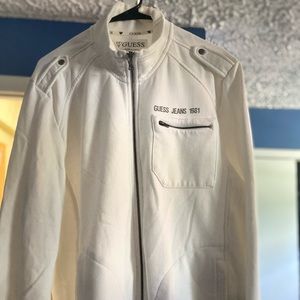 Guess XL men’s white sweater jacket